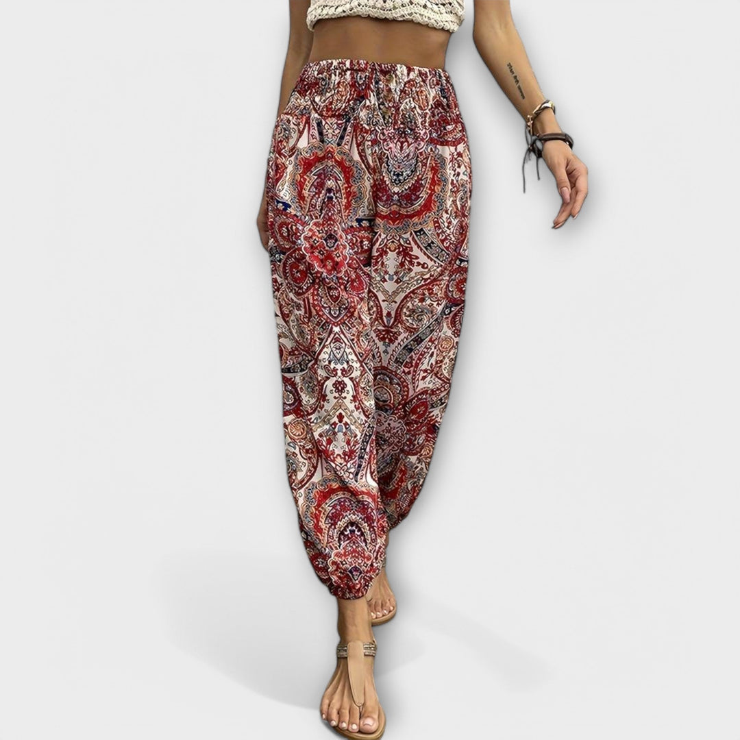 Scarlett™ | Printed Wide-Leg Trousers