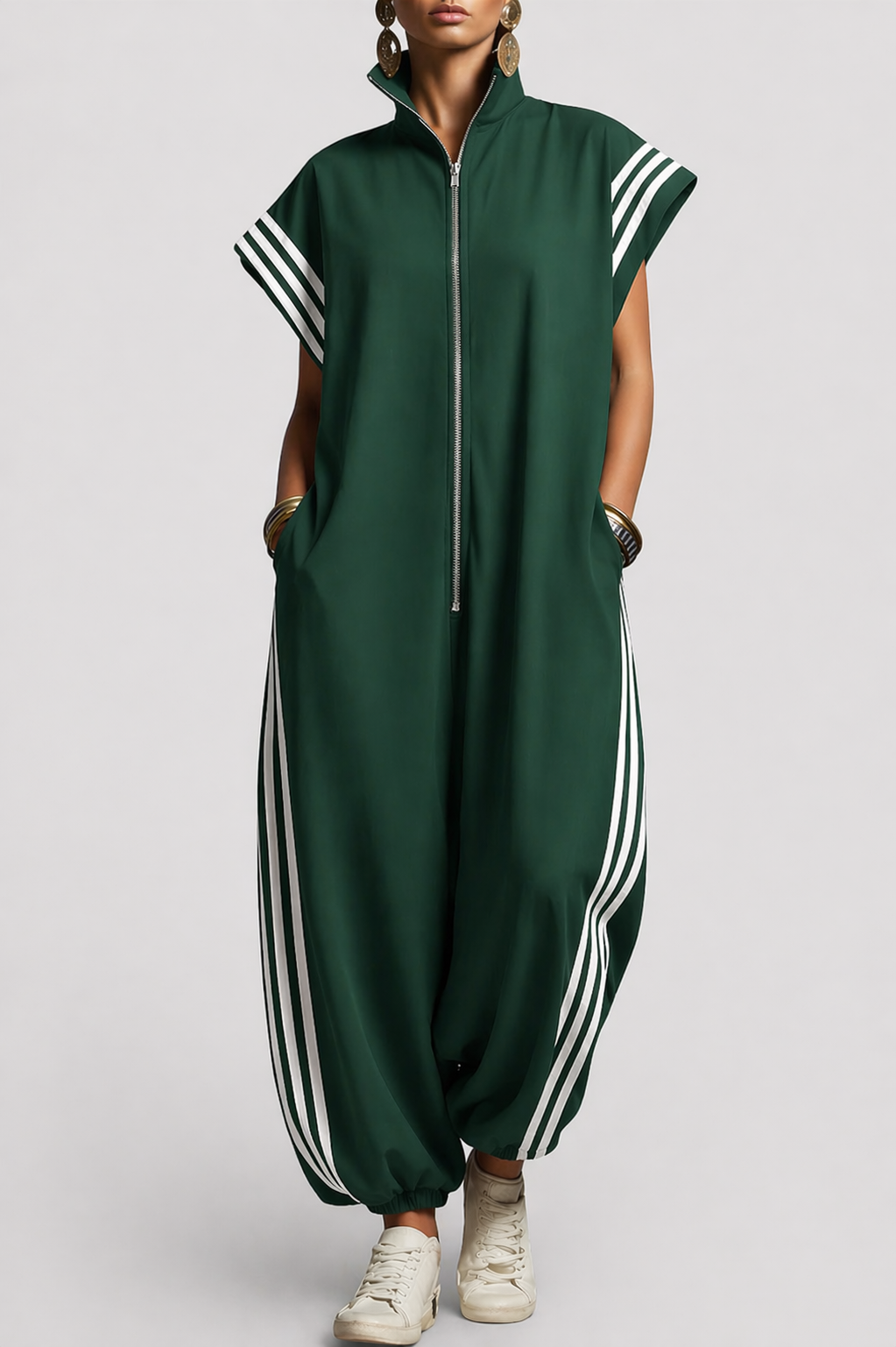 Valentina | Zip Collar Jumpsuit