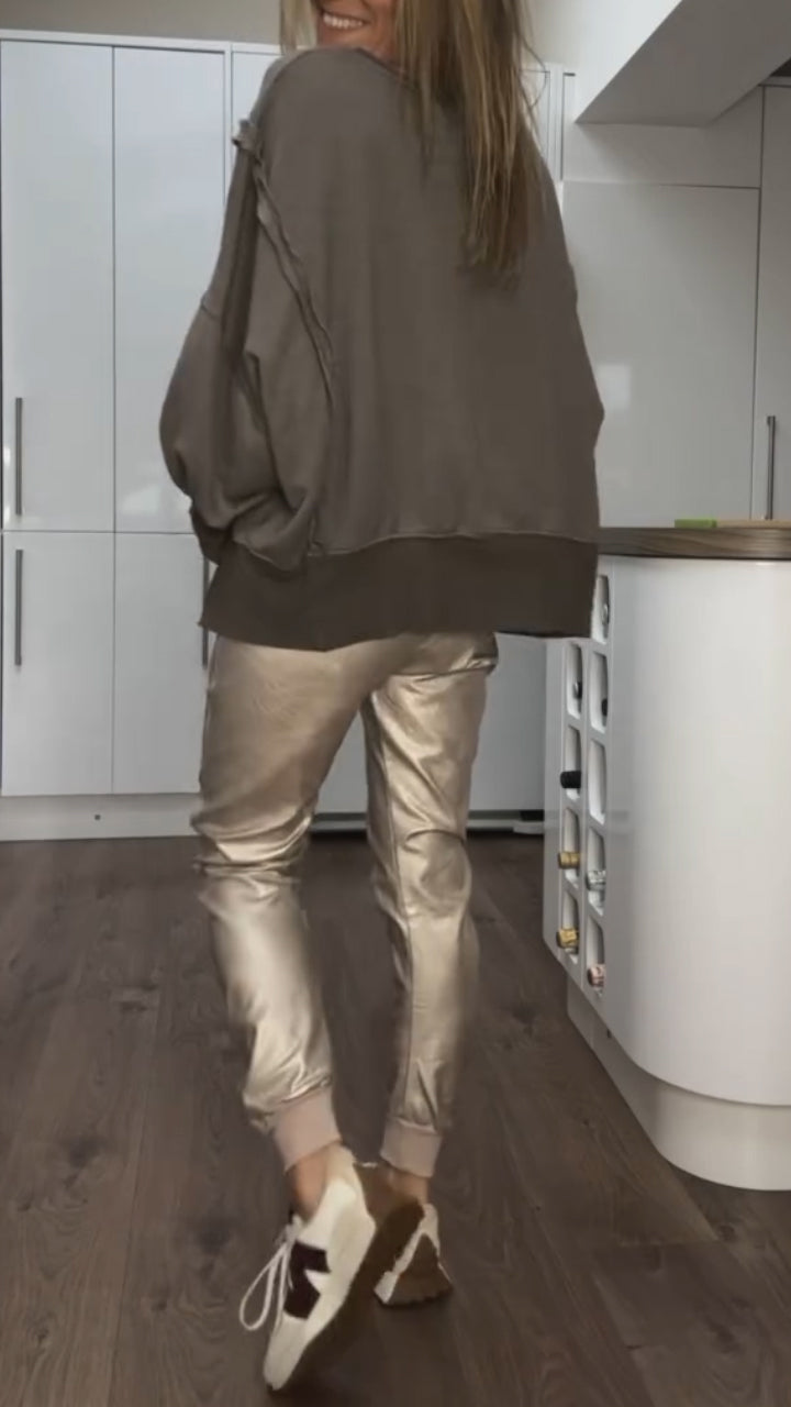Elowyn™ | Faux Leather Trouser Set