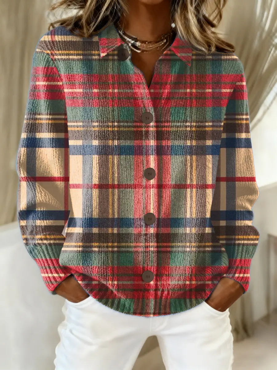 Mila | Festive Checked Blouse
