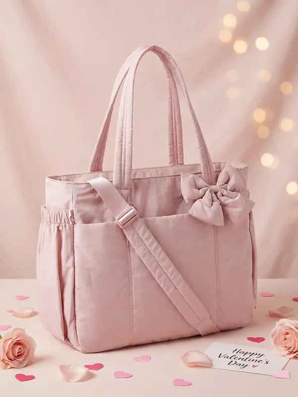 Veja™ | Women's Insulated Puffer Tote Bag Laptop & Cup Holder Casual Work Bag