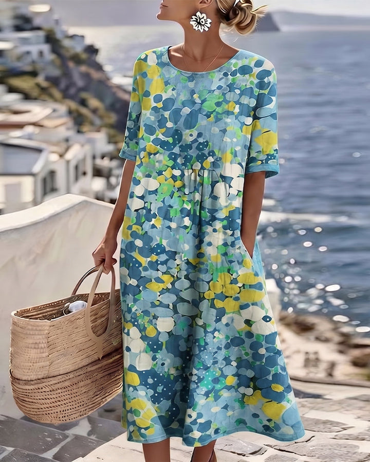 Relaxed Fit Printed Dress