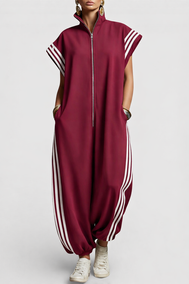Valentina | Zip Collar Jumpsuit