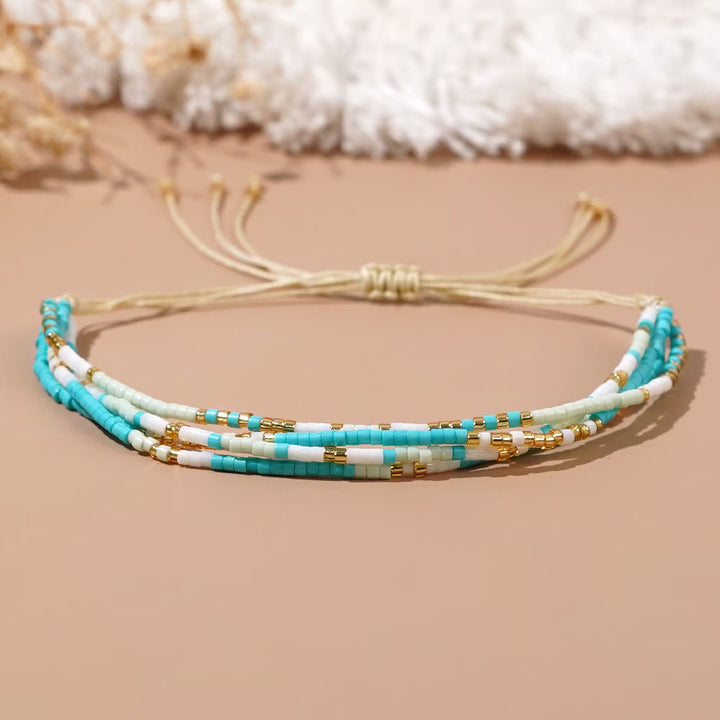 Lena™ | Adjustable Turquoise and Gold Bracelet