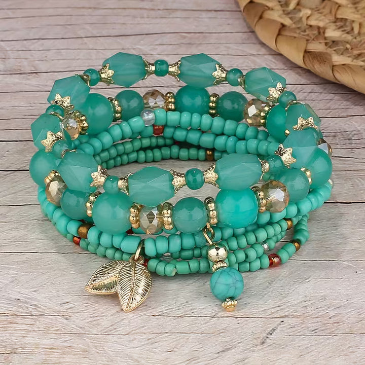 Elodie™ | Crown Pearl Bracelet Set