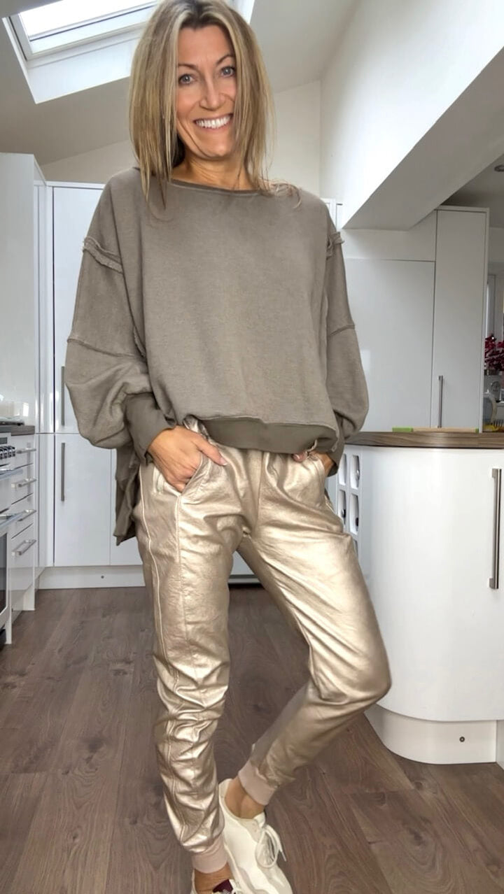 Elowyn™ | Faux Leather Trouser Set
