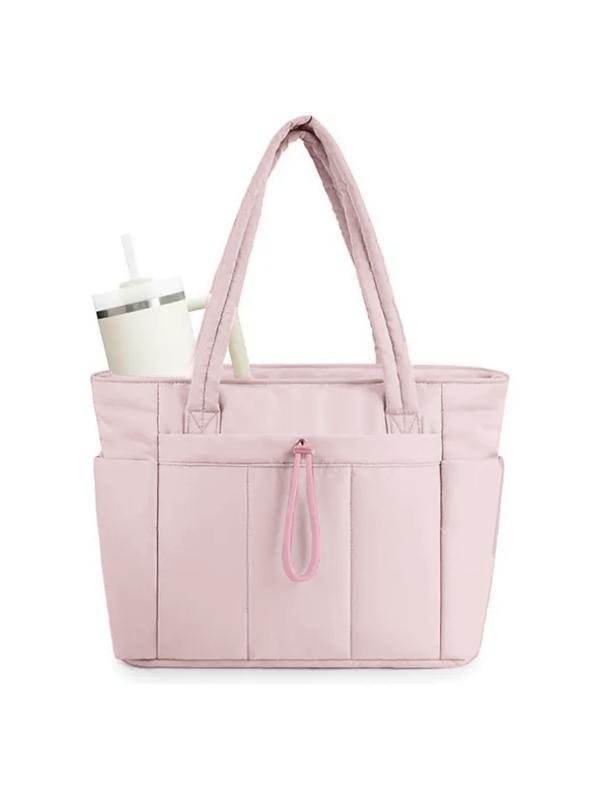 Veja™ | Women's Insulated Puffer Tote Bag Laptop & Cup Holder Casual Work Bag