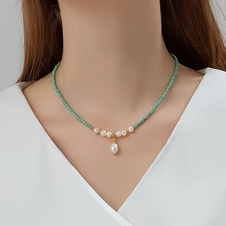 Freya™ | Turquoise and Pearl Necklace