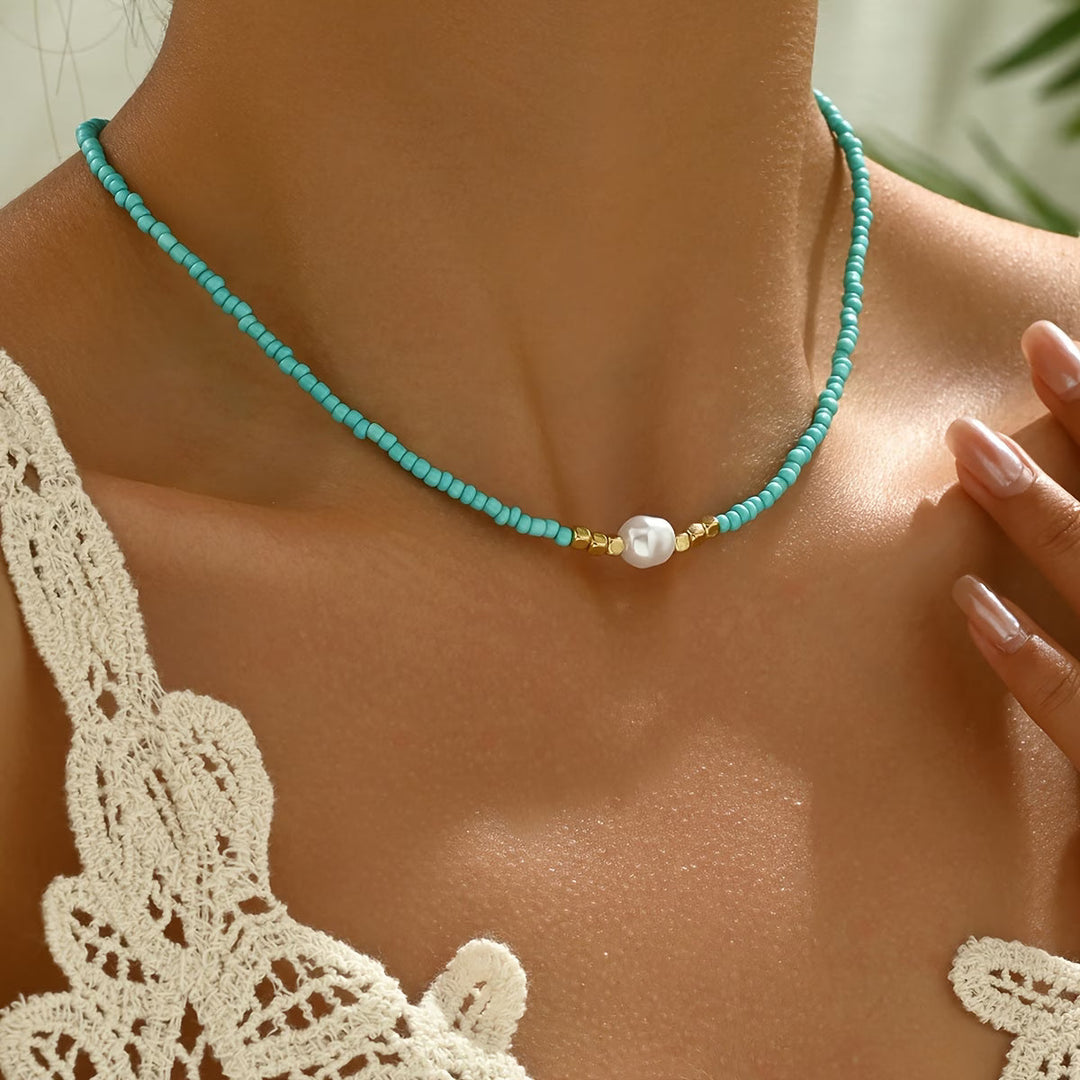 Neve™ | Turquoise and Pearl Necklace