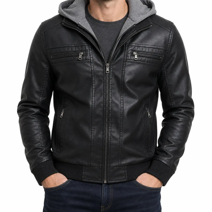 Dane™ | Men's Leather Bomber Jacket