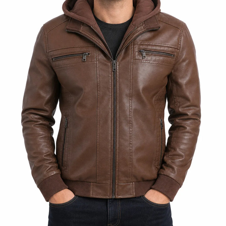 Dane™ | Men's Leather Bomber Jacket