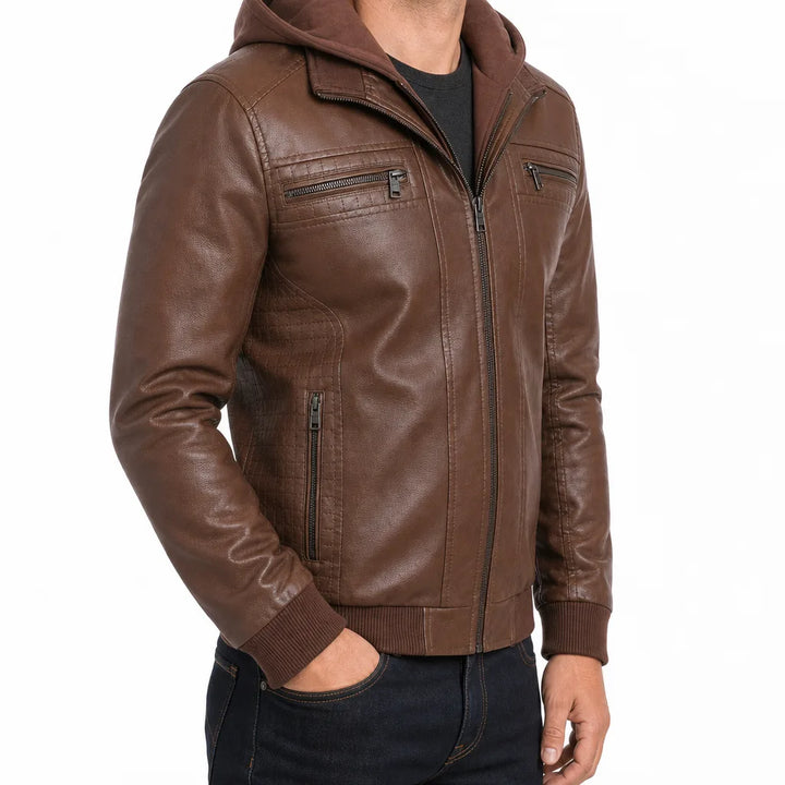 Dane™ | Men's Leather Bomber Jacket