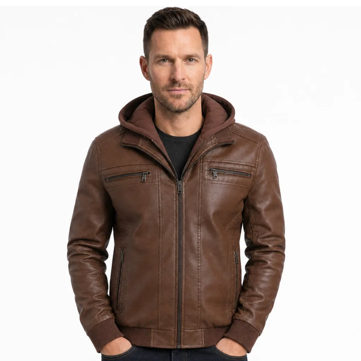 Dane™ | Men's Leather Bomber Jacket