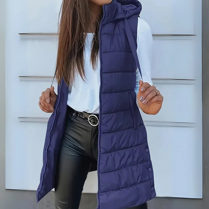 Rain™ | Long Sleeveless Puffer Vest