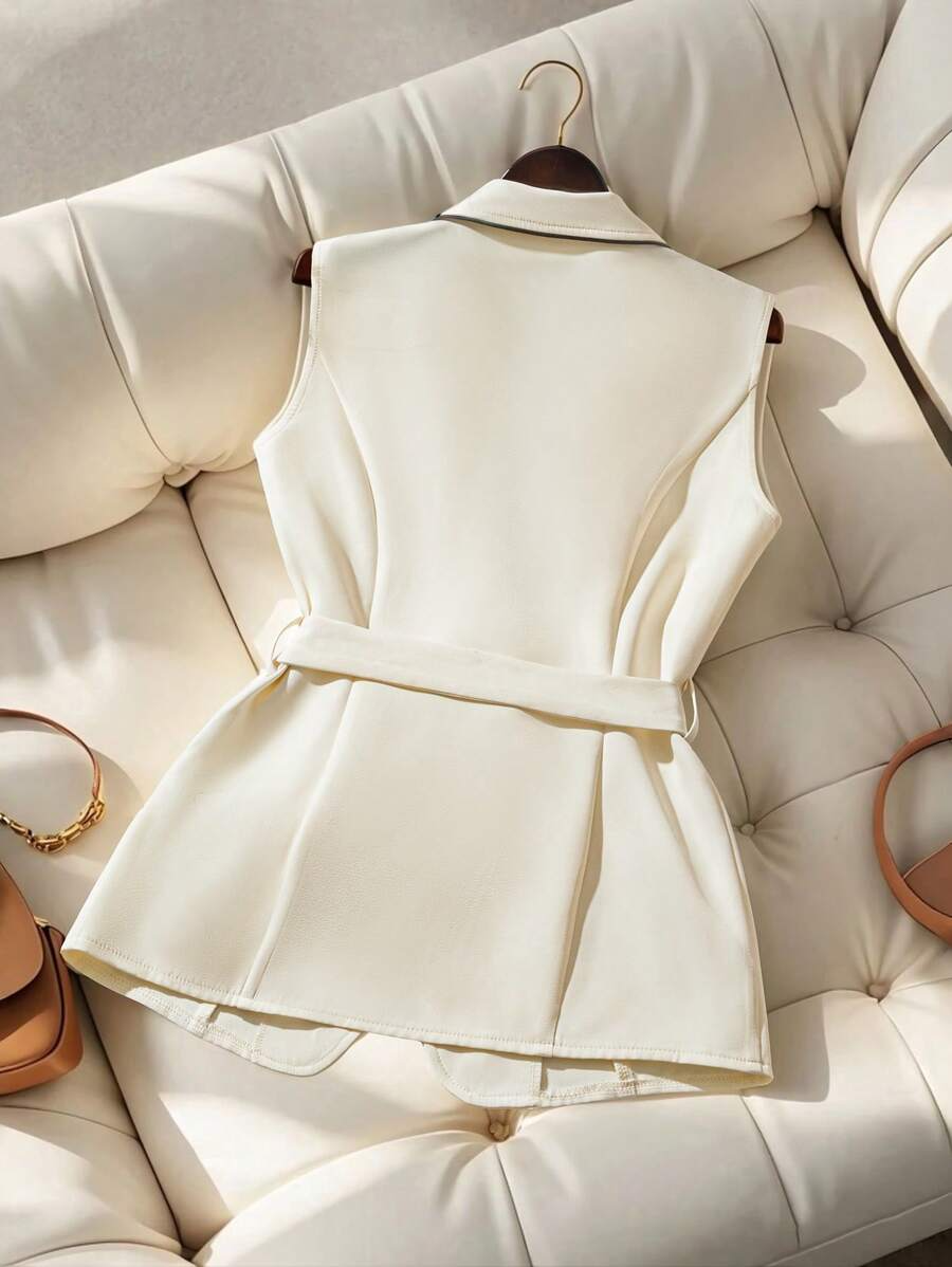 Sofja | Elegant Vest With Belt