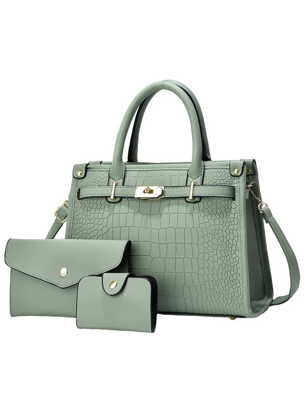 Alenor™ | Crocodile Embossed Large Capacity Crossbody Handbag Set