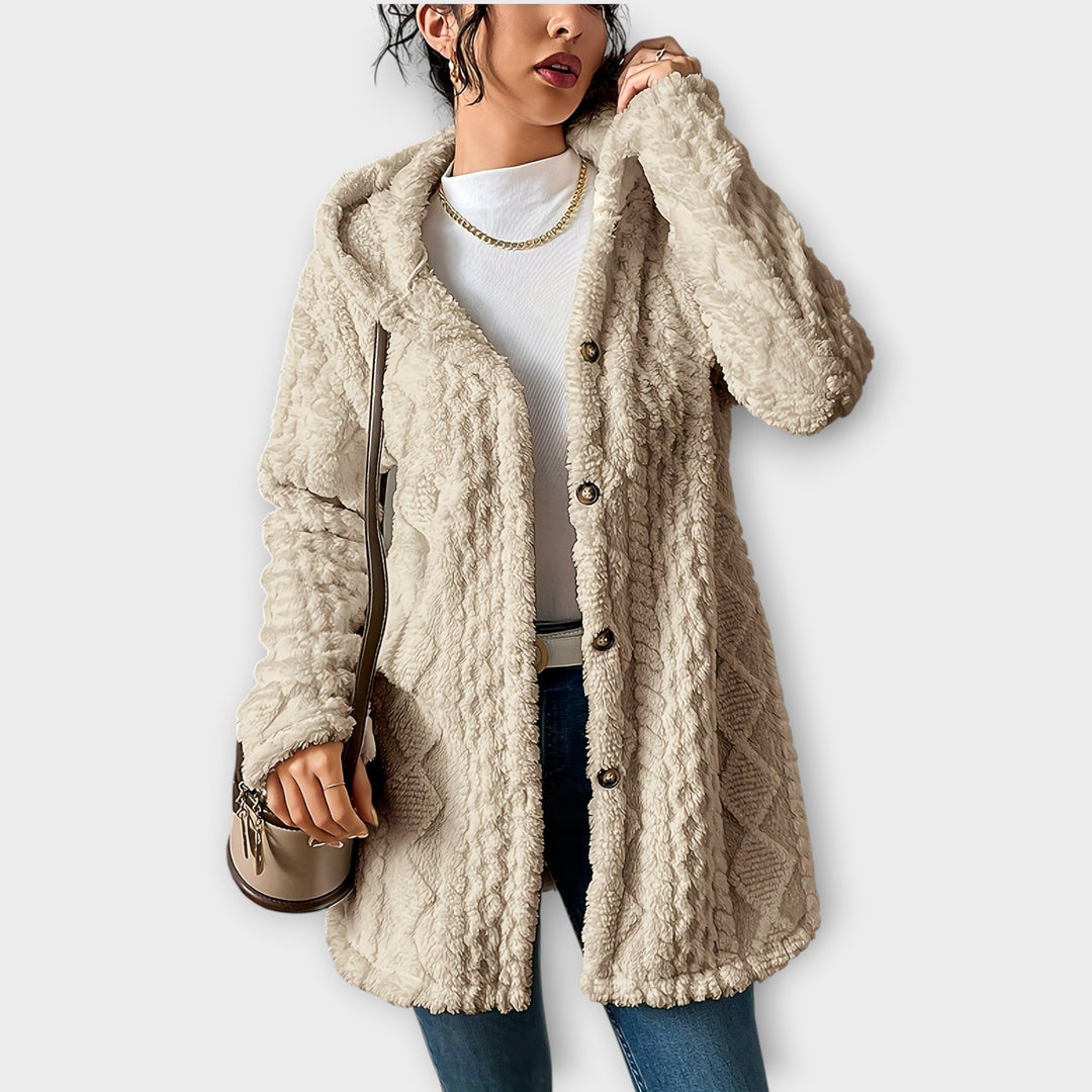 Elsie | Textured Winter Hoodie Jacket