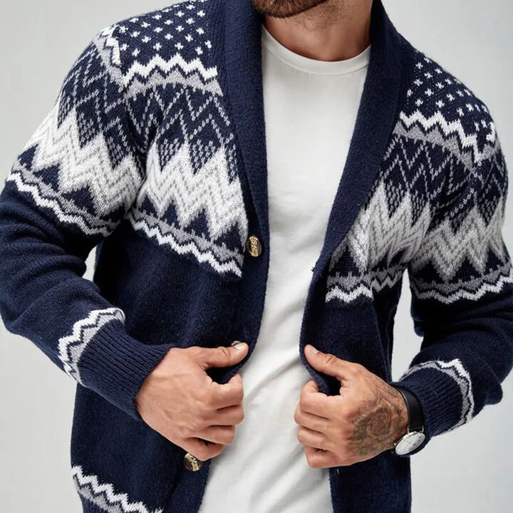 Emery™ | Men's Jacquard Soft Knit Cardigan