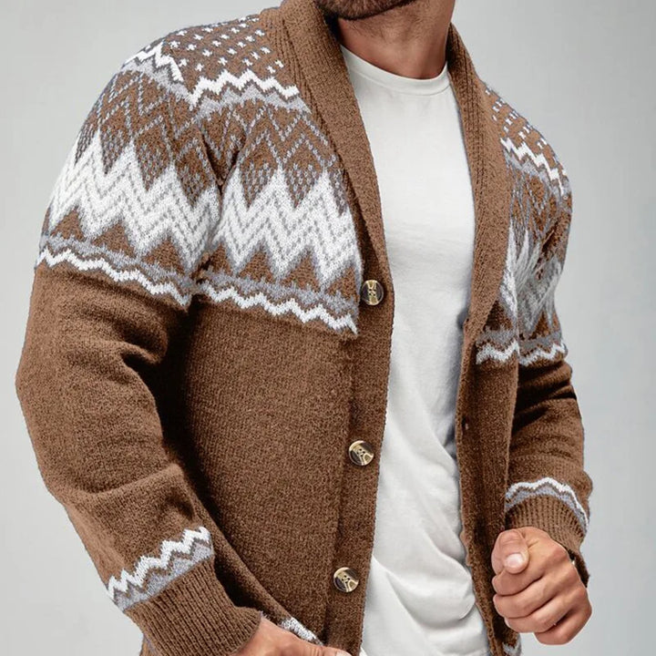 Emery™ | Men's Jacquard Soft Knit Cardigan
