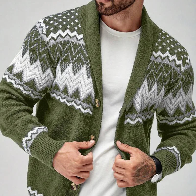 Emery™ | Men's Jacquard Soft Knit Cardigan