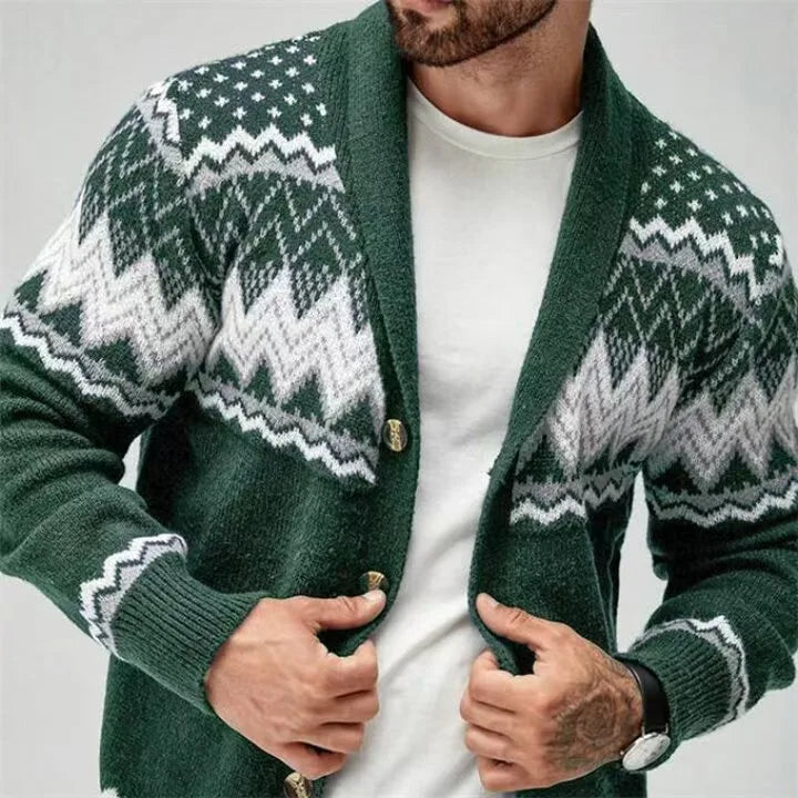 Emery™ | Men's Jacquard Soft Knit Cardigan