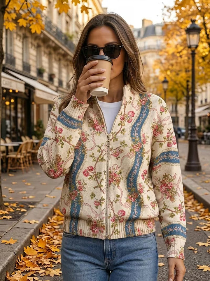 Eulalia | Climbing Rose Zip Cardigan