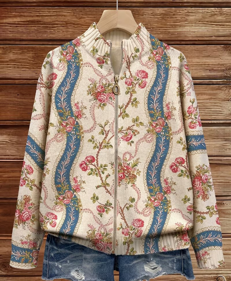 Eulalia | Climbing Rose Zip Cardigan