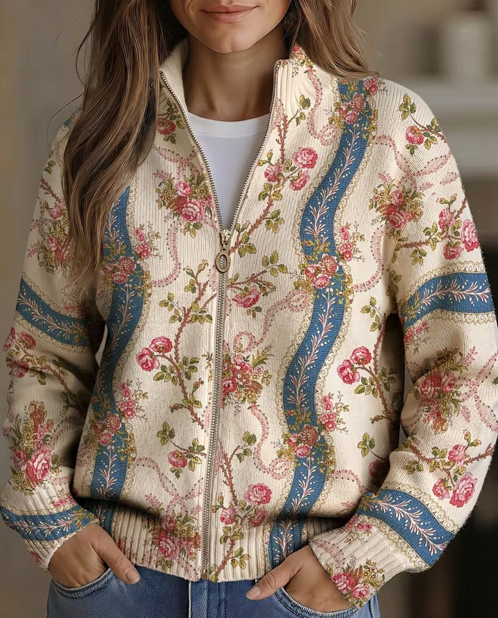 Eulalia | Climbing Rose Zip Cardigan