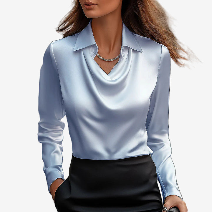 Elira | Draped Satin Blouse