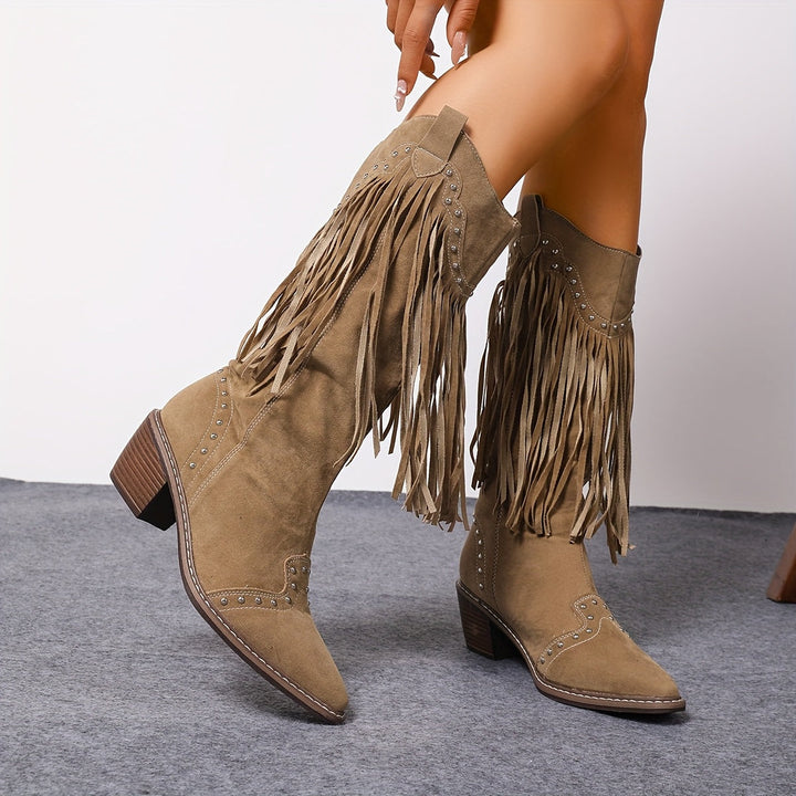 Marigold™ | Studded Tassel Boots