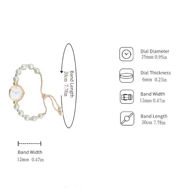 Halle™ | Pearl Bracelet Watch