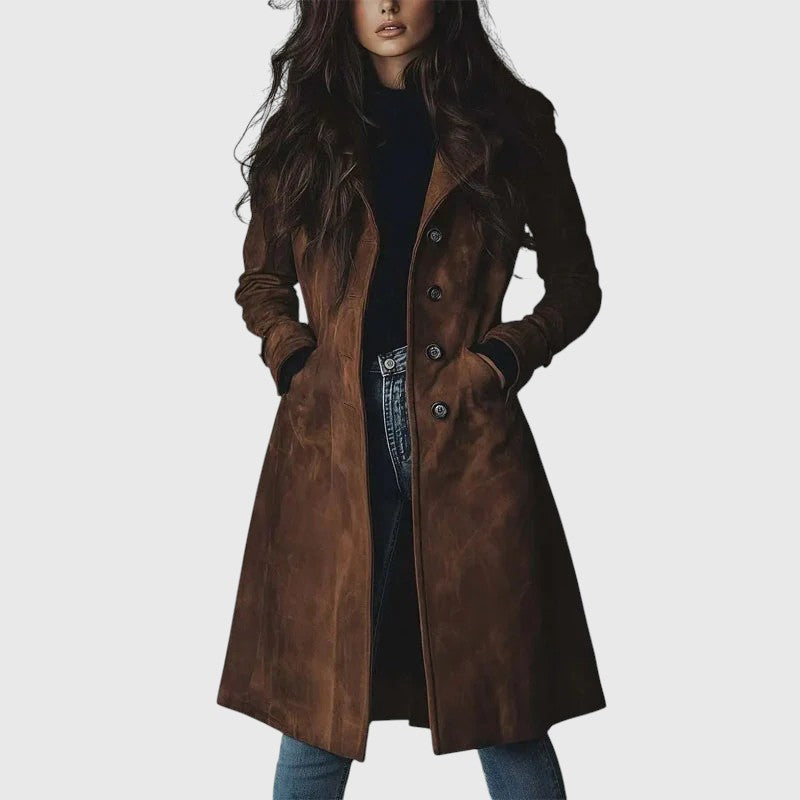 Giulia Bellini – Long Wildleather coat