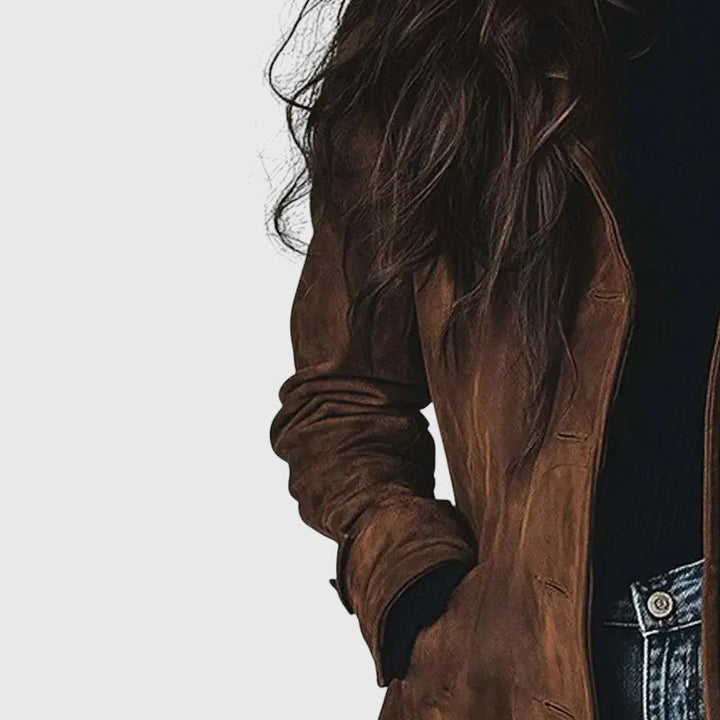 Giulia Bellini – Long Wildleather coat