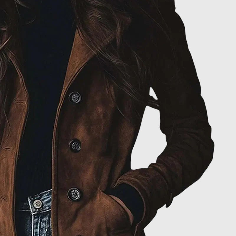 Giulia Bellini – Long Wildleather coat