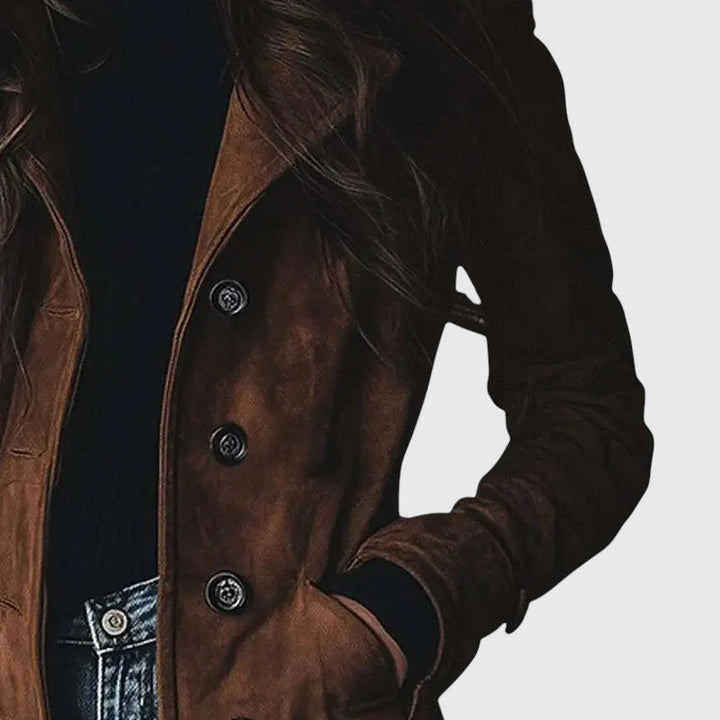 Giulia Bellini – Long Wildleather coat
