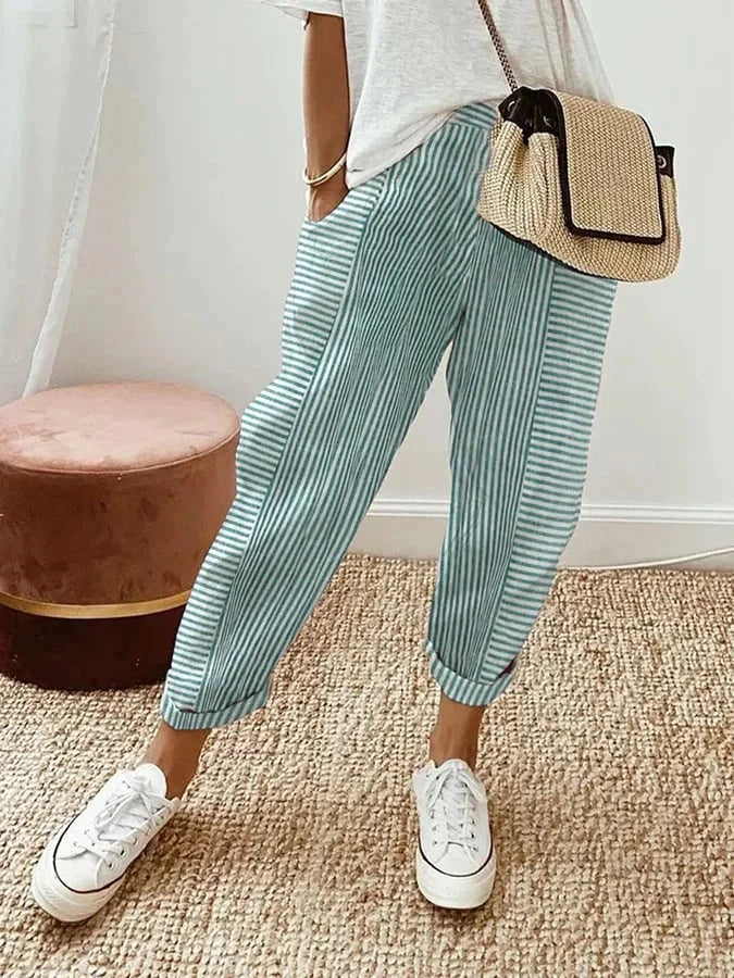 Rylie™ | Striped Wide-Leg Trousers