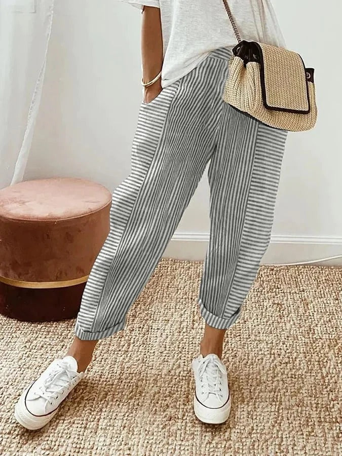 Rylie™ | Striped Wide-Leg Trousers