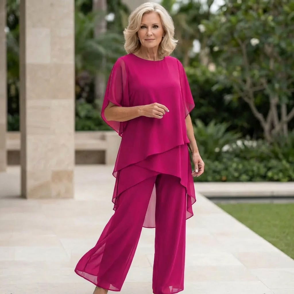 Draped Palazzo Trouser Suit