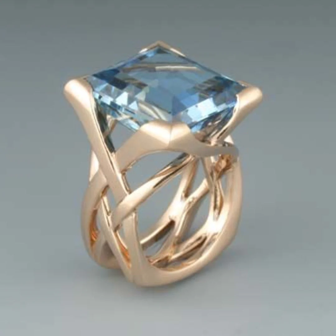 Ximena™ | Aqua Stone Statement Ring