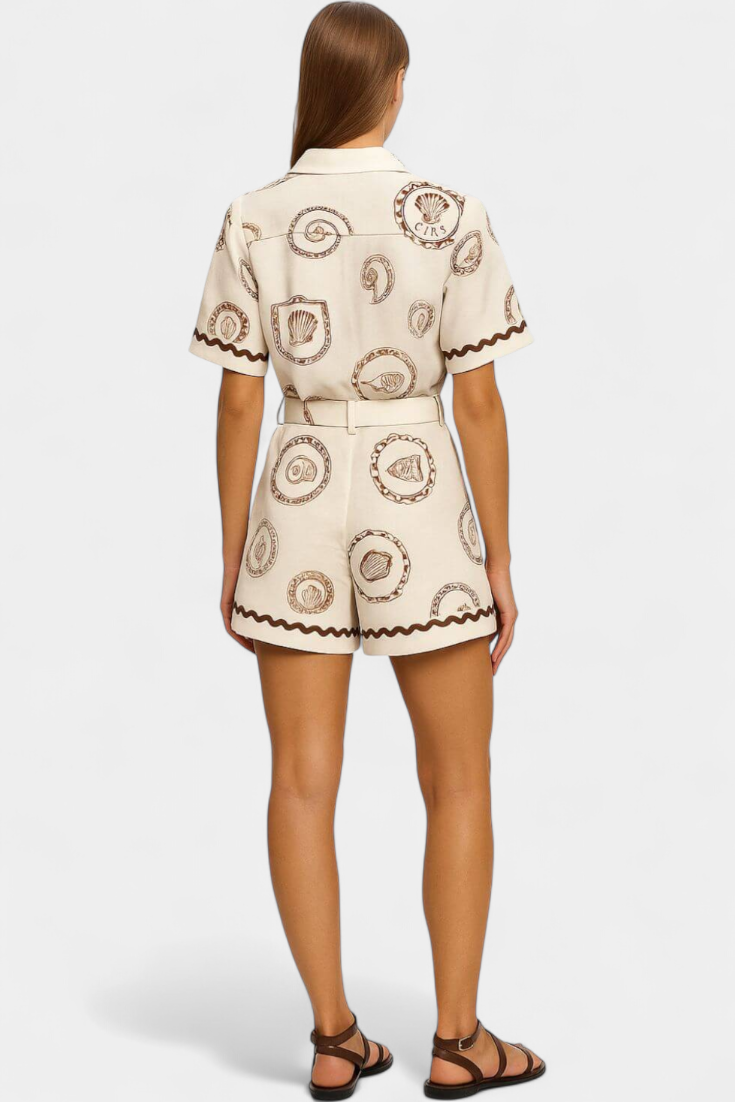 Seashell Mono Camisole with Shell Detail and Buttons
