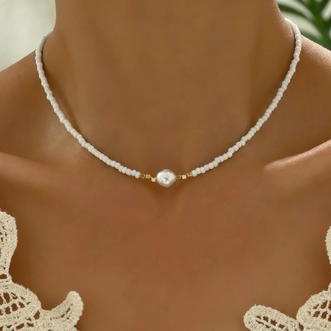 Neve™ | Turquoise and Pearl Necklace