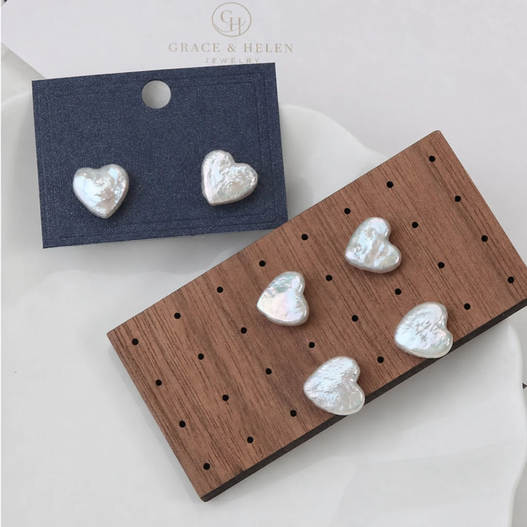 Rosa™ | Freshwater Pearl Heart Earrings