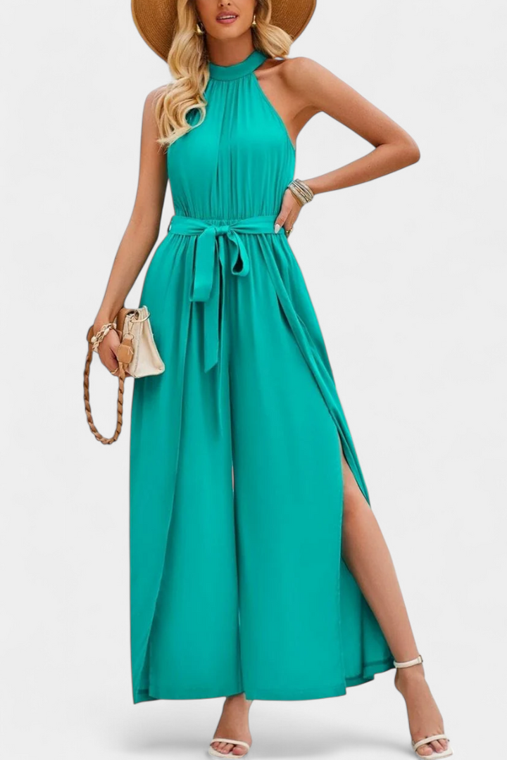 Nyree Mono Asymmetric with Cut-Out and Bow Sleeves