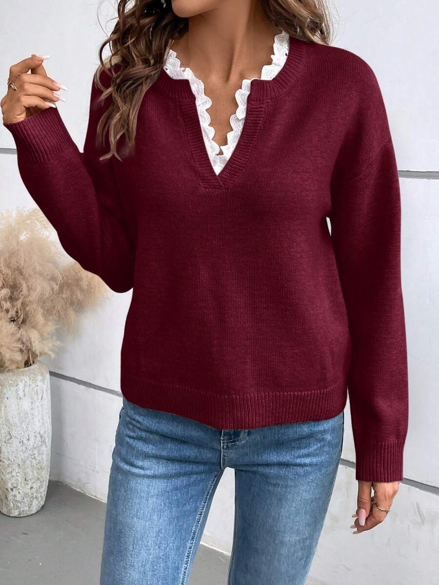 Gillian Elegant V-Neck Jumper