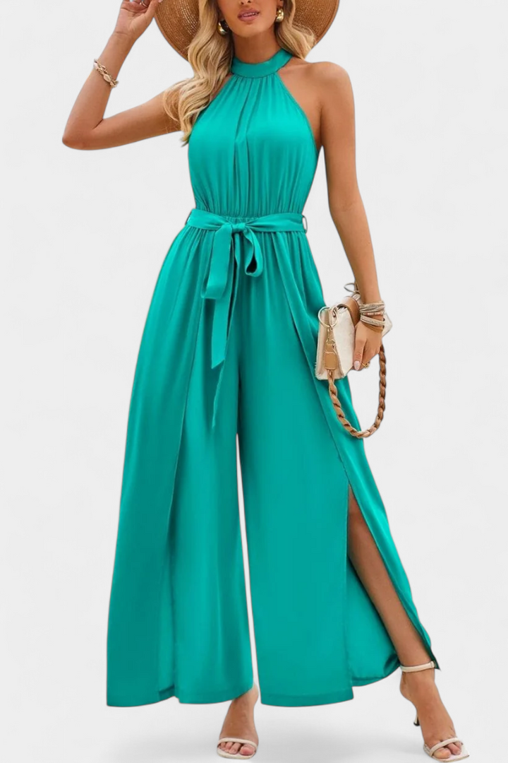 Nyree Mono Asymmetric with Cut-Out and Bow Sleeves