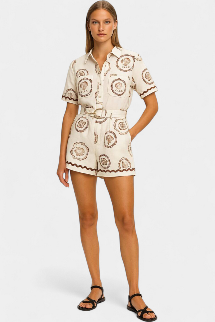 Seashell Mono Camisole with Shell Detail and Buttons