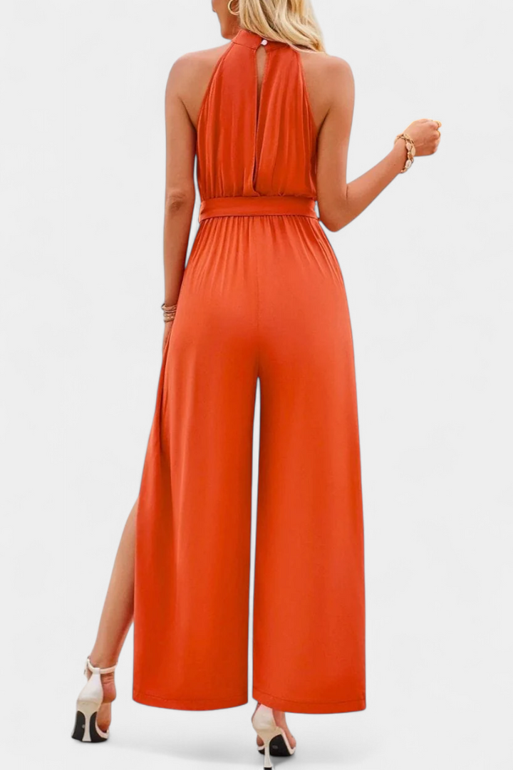Nyree Mono Asymmetric with Cut-Out and Bow Sleeves