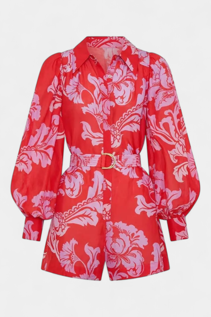 Suzanne Mono Floral with Florentine Belt