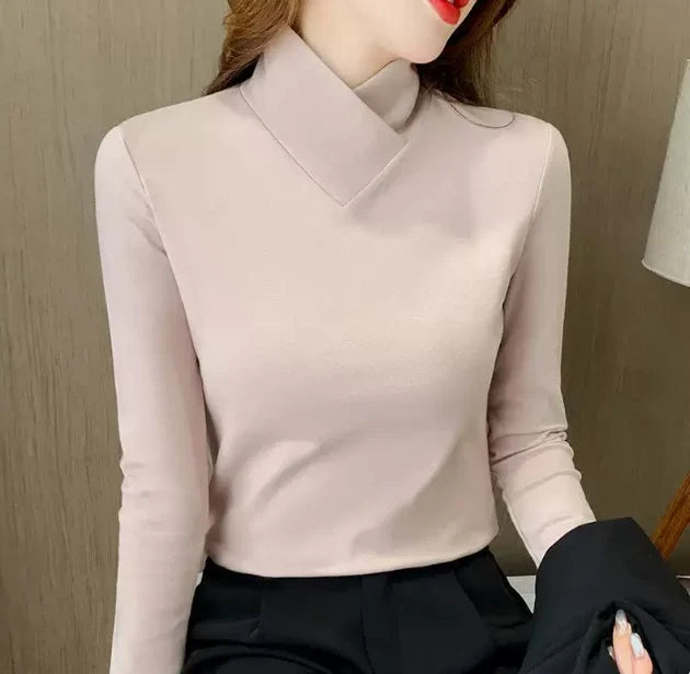 Sherie Elegant High-Neck Sweater