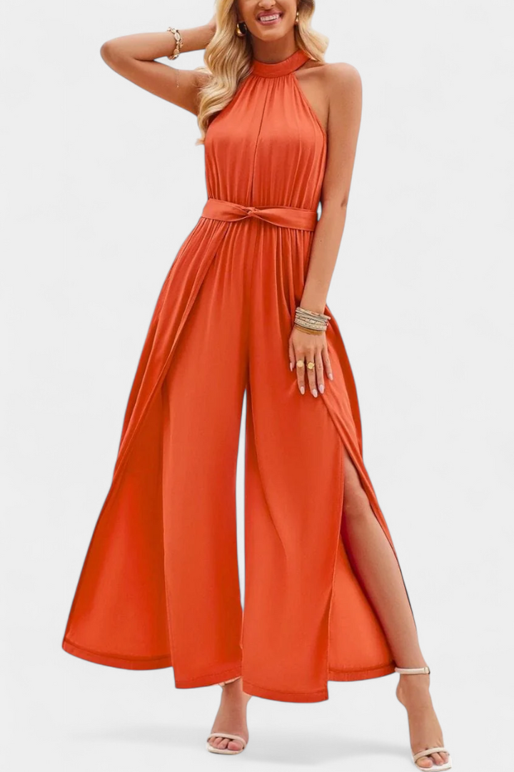 Nyree Mono Asymmetric with Cut-Out and Bow Sleeves